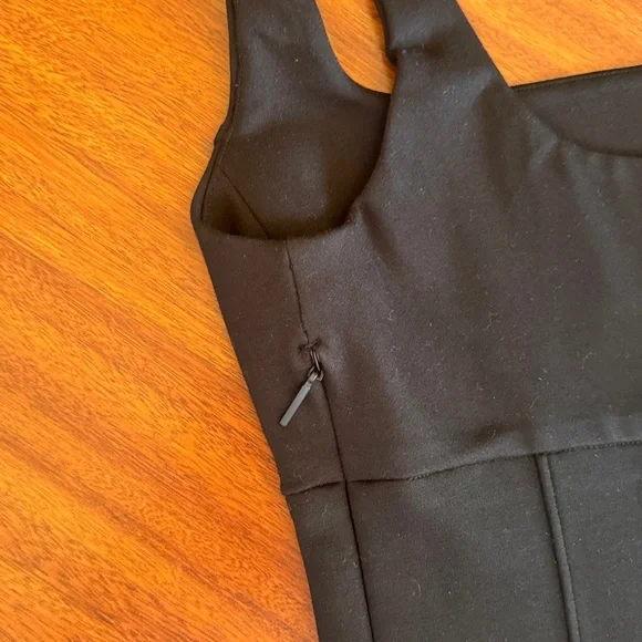 Spanx Ponte Shaping Midi Tank Dress Classic Black Sleeveless Shapewear Cocktail - Picture 10 of 11